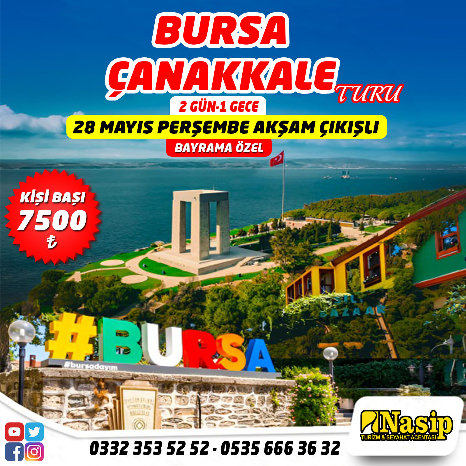 BURSA ÇANAKKALE TURU (KURBAN BAYRAMINA ÖZEL)